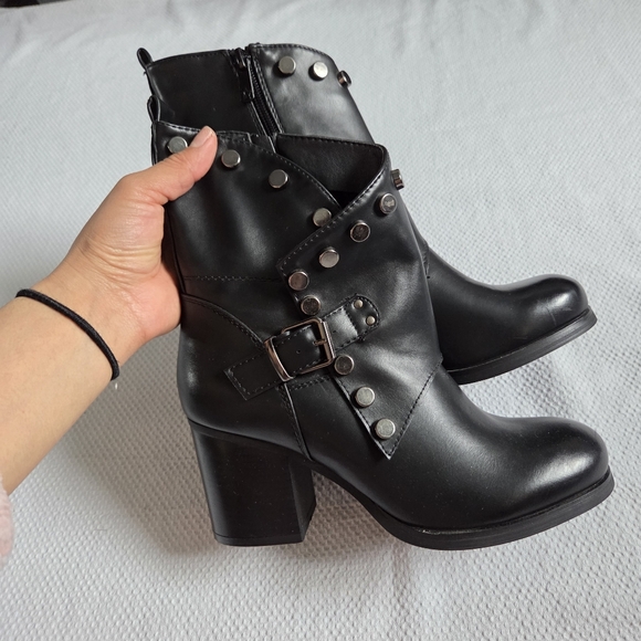 Prima Donna Black Studded Heeled Boots - Picture 3 of 5